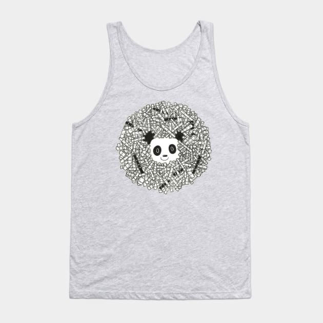 Panda and bamboo Tank Top by conshnobre